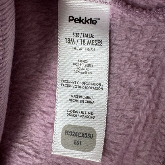 Pekkle Infant Girls 18 Month 4 Piece Set Flower Plush Top Bodysuit Pants New 18M - Picture 10 of 11